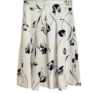 Zara blue flower midi skirt